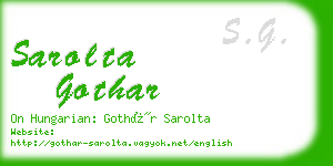 sarolta gothar business card